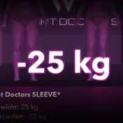 Weight Doctors® 3D-Bodyscan vorher und nachher: minus 25 kg mit Weight Doctors® SLEEVE, Körperfett minus 22 kg